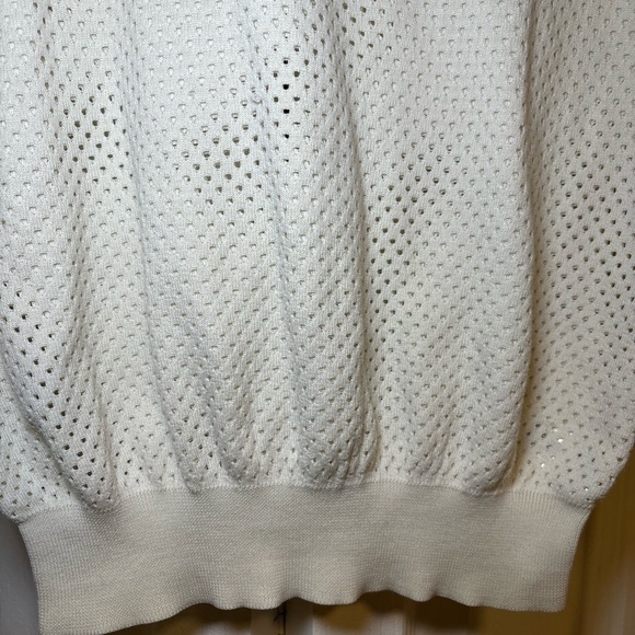 Theory - White Cream Long sleeve Open Knit Sweater Size XS/S - Picture 4 of 8